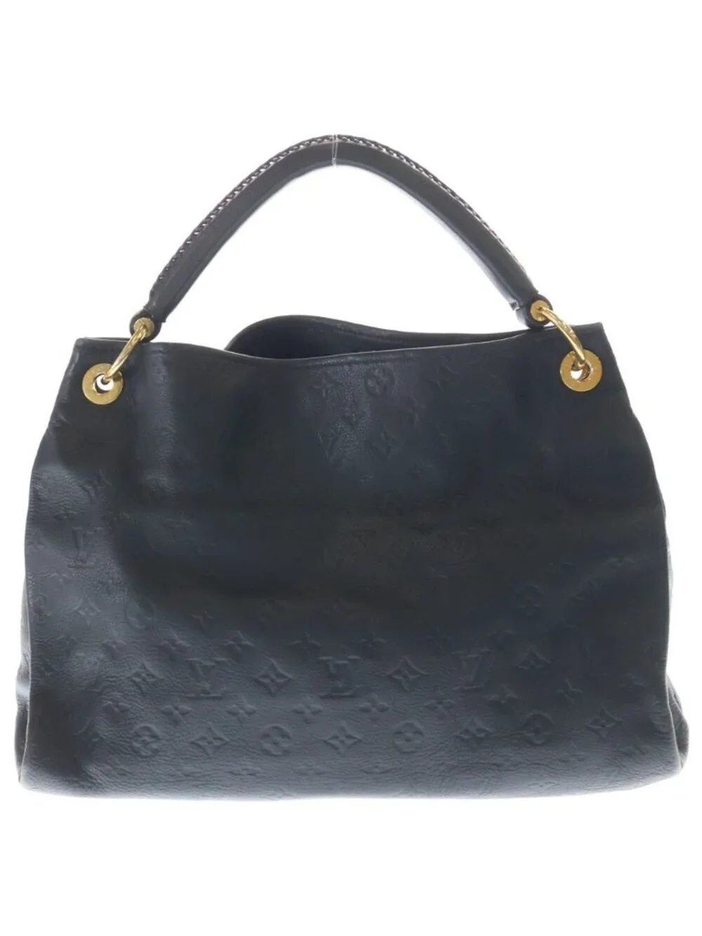 Louis Vuitton Monogram Empreinte Artsy MM Leather Gold Tote Black